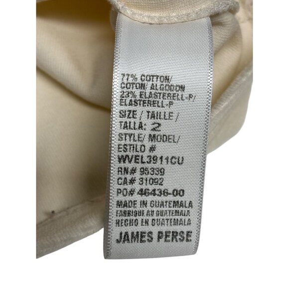 James Perse Womens Long Sleeve Cream Top Size 2 Lightweight Cotton Blend - Picture 4 of 6